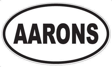 AARONS - Oval Sticker