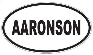 AARONSON - Oval Sticker