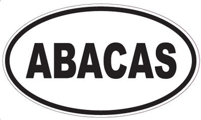 ABACAS - Oval Sticker