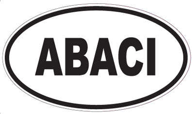 ABACI - Oval Sticker