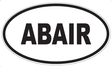 ABAIR - Oval Magnet