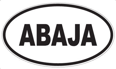 ABAJA - Oval Sticker