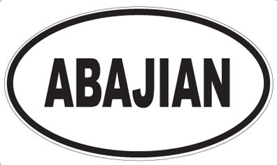 ABAJIAN - Oval Sticker