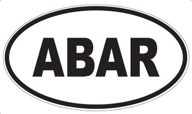 ABAR - Oval Sticker