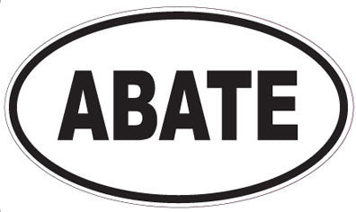 ABATE - Oval Sticker