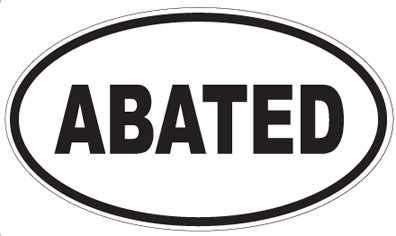 ABATED - Oval Sticker
