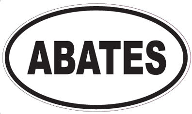 ABATES - Oval Sticker