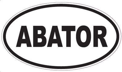 ABATOR - Oval Sticker