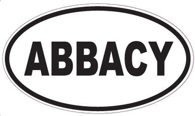 ABBACY - Oval Sticker