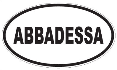 ABBADESSA - Oval Sticker
