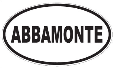 ABBAMONTE - Oval Sticker