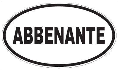 ABBENANTE - Oval Sticker