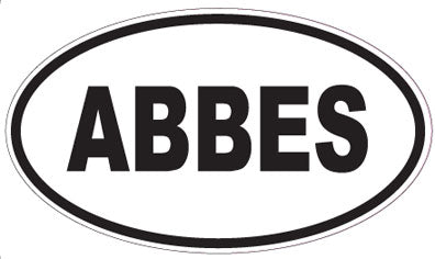 ABBES - Oval Sticker