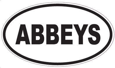 ABBEYS - Oval Sticker