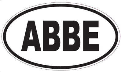 ABBE - Oval Sticker