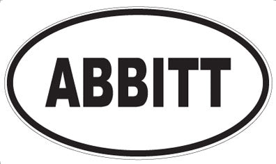 ABBITT - Oval Sticker