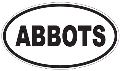 ABBOTS - Oval Sticker