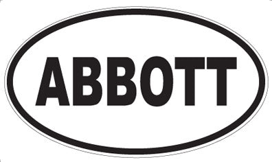 ABBOTT - Oval Sticker