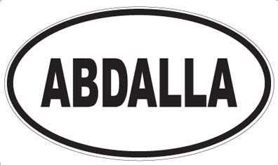 ABDALLA - Oval Sticker