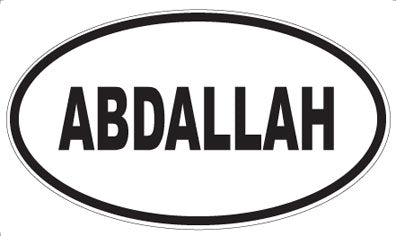 ABDALLAH - Oval Magnet