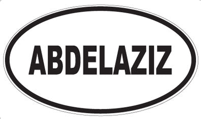 ABDELAZIZ - Oval Magnet