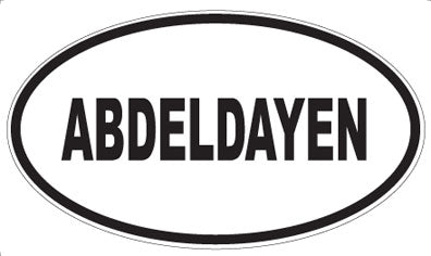 ABDELDAYEN - Oval Magnet