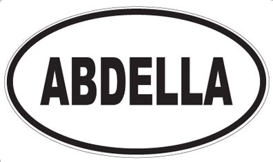 ABDELLA - Oval Sticker