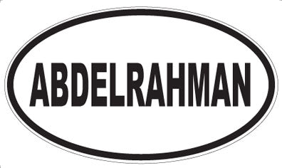 ABDELRAHMAN - Oval Magnet