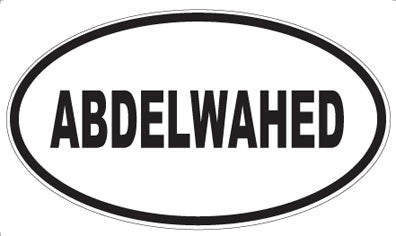 ABDELWAHED - Oval Sticker