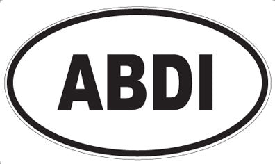 ABDI - Oval Sticker