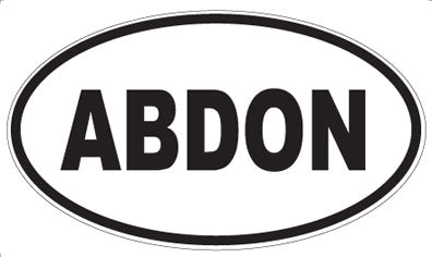 ABDON - Oval Sticker