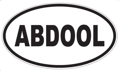 ABDOOL - Oval Sticker