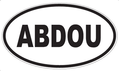 ABDOU - Oval Magnet