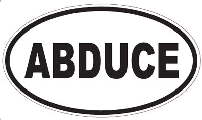 ABDUCE - Oval Sticker