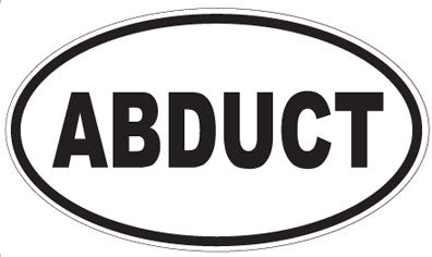ABDUCT - Oval Sticker