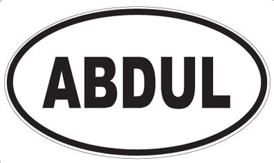 ABDUL - Oval Sticker