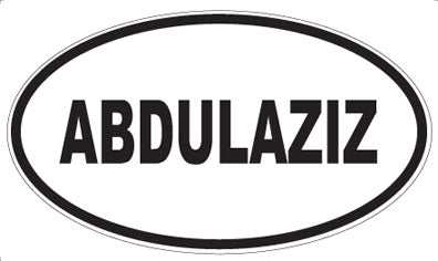 ABDULAZIZ - Oval Sticker