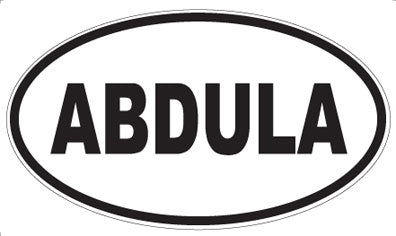 ABDULA - Oval Magnet