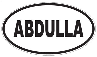 ABDULLA - Oval Sticker