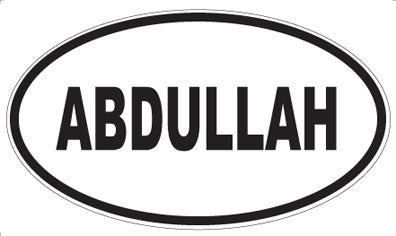 ABDULLAH - Oval Sticker