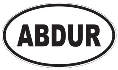 ABDUR - Oval Sticker