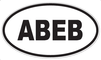 ABEB - Oval Sticker