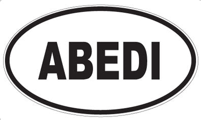 ABEDI - Oval Sticker