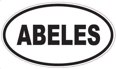 ABELES - Oval Sticker