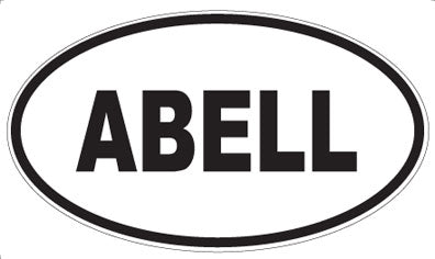 ABELL - Oval Sticker