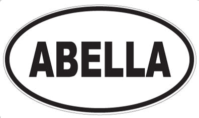 ABELLA - Oval Sticker