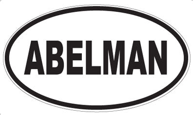ABELMAN - Oval Magnet