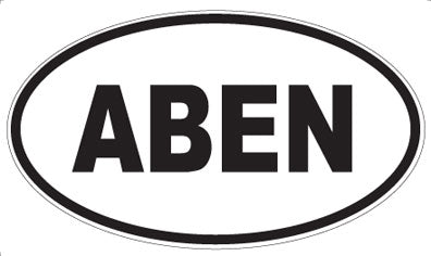 ABEN - Oval Sticker