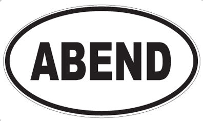 ABEND - Oval Sticker