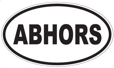 ABHORS - Oval Sticker
